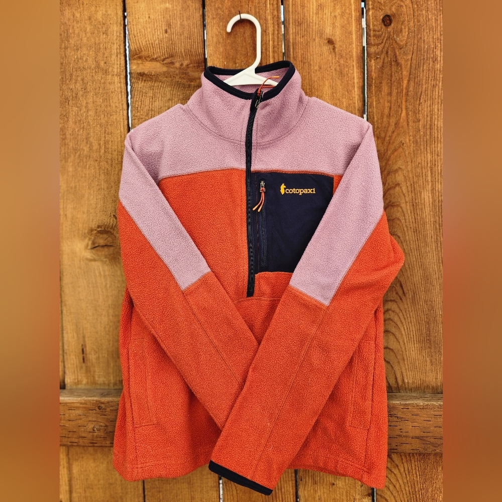 Cotopaxi Dorado Fleece Half Zip Plum + Cayenne size Small
